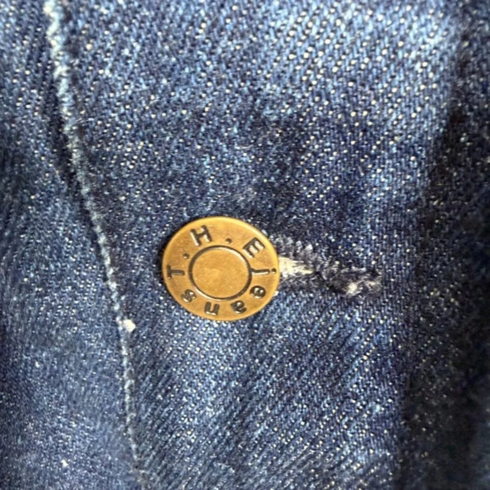 Y2K The Hip-hop Elements T.H.E. Denim Trucker Jacket Plaid Nova Check Mens‎ XL
